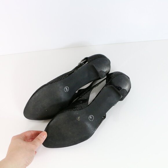 *Alia Black Snake Skin Heel - Picture 7 of 8